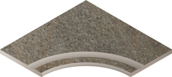 Бортик Дистрикт Эмеральд 60x60 с выемкой угловой закругленный (620090000258)