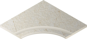 Бортик Контемпора Пур 60x60 с выемкой угловой закруглённый 30 X2 (620090000272)