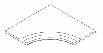 Бортик Фоссил Сэнд 30x120 с выемкой закругленный (620090001413)