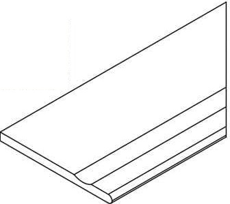 Бортик Фоссил Блэк 30x120 с выемкой закругленный правый (620090001421)
