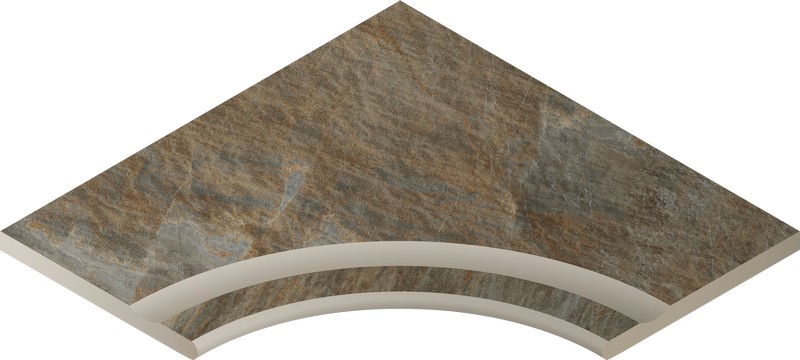 Бортик Манетик Дарк 60x60 с выемкой угловой закруглённый 30 X2 (620090000210)