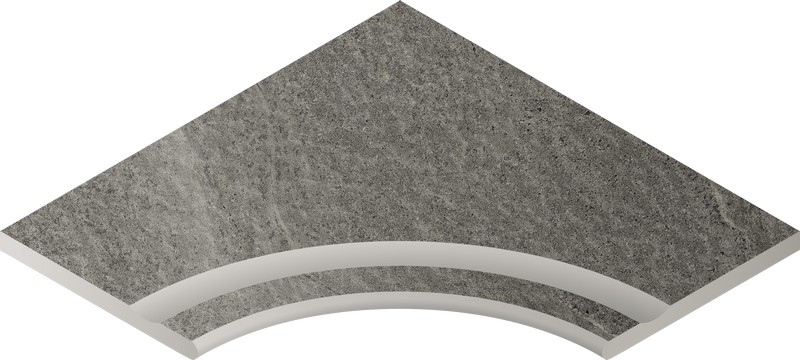 Бортик Контемпора Карбон 60x60 с выемкой угловой закруглённый X2 (620090000224)