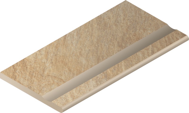 Бортик Дистрикт Сэнд 30x60 с выемкой закругленный (620090000246)