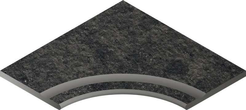 Бортик Рум Блэк 60x60 с выемкой угловой закруглённый 30 X2 (620090000662)