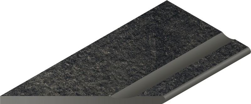 Бортик Рум Блэк 30x60 с выемкой закруглённый левый X2 (620090000666)