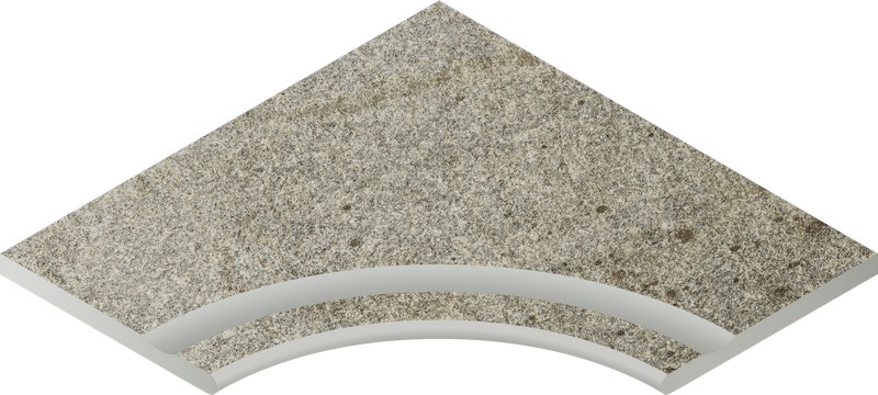 Бортик Нордика Сильвер 60x60 с выемкой угловой закругленный (620090001058)