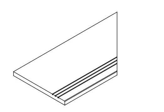 Бортик Магма Сильвер 30x60 грип правый (620090001381)