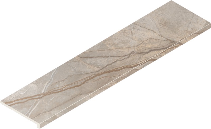 Ступень Стелларис Элегант Сильвер 33x120 угловая правая (620070002602)