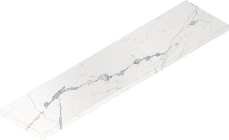 Ступень Стелларис Статуарио Уайт 33x120 угловая левая (620070002605)