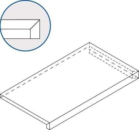 Ступень Авангард Сильвер 33x120 угловая правая (620070002832)
