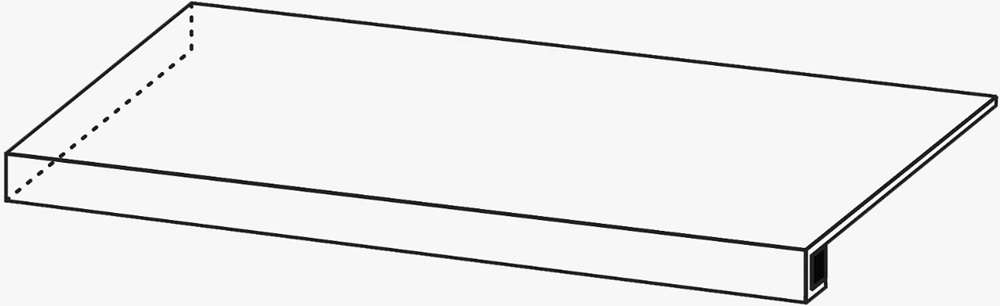 Ступень Магма Графит 33x120 угловая левая (620070003024)