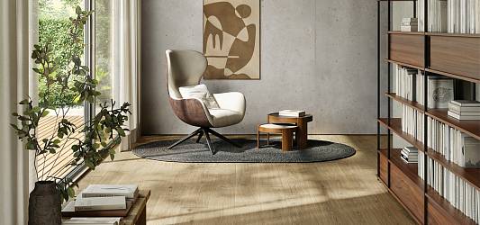 Avantgarde от Italon: шлифованный бетон, мрамор и дерево в одной системе